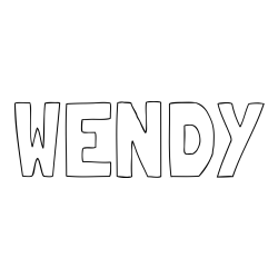 Online Created Coloring Page - WENDY Coloring Page