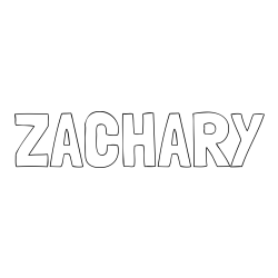 Online Created Coloring Page - ZACHARY Coloring Page