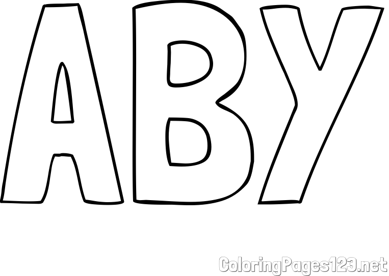 ABY Coloring Page