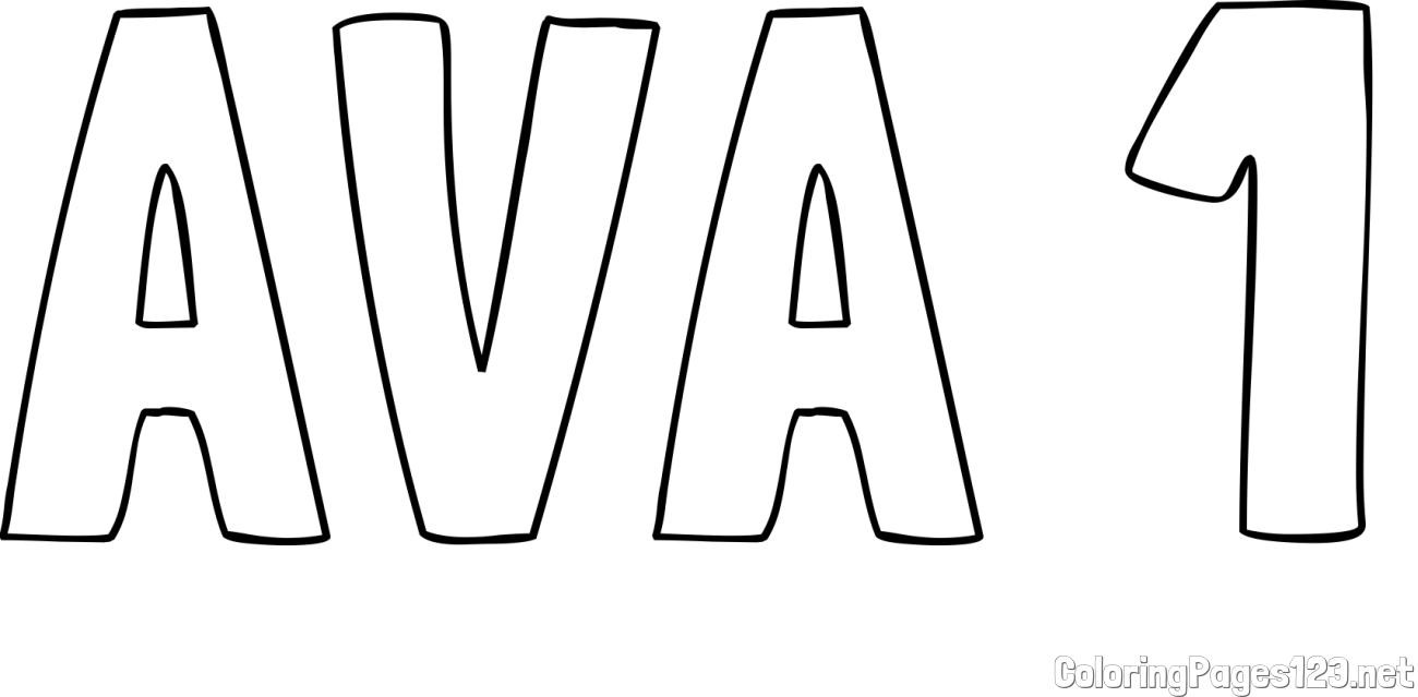 AVA 1 Coloring Page