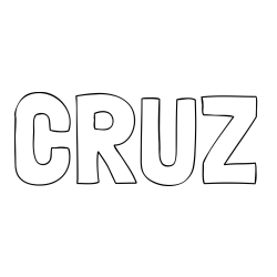 Online Created Coloring Page - CRUZ Coloring Page