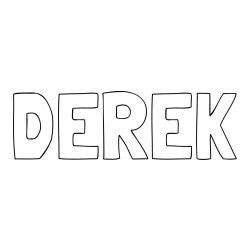 DEREK Coloring Page