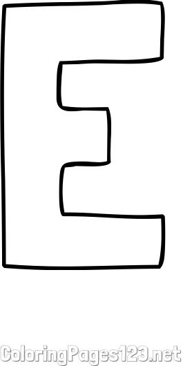 E Coloring Page