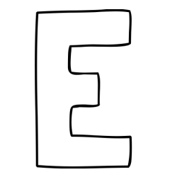 Online Created Coloring Page - E Coloring Page