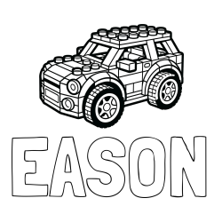 Online Created Coloring Page - EASON Coloring Page and LEGO Car Coloring Page