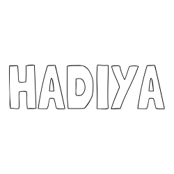 Online Created Coloring Page - HADIYA Coloring Page
