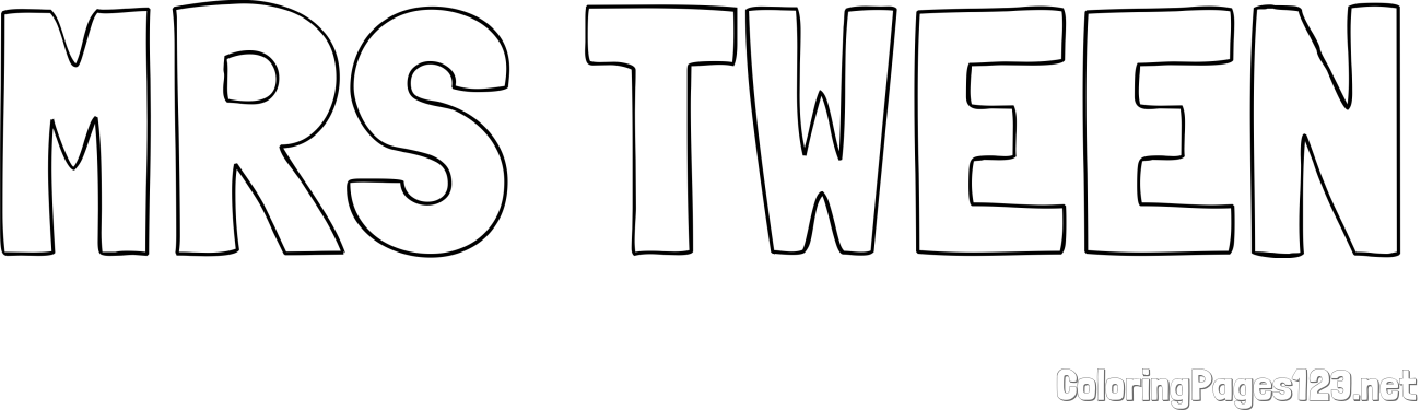 MRS TWEEN Coloring Page