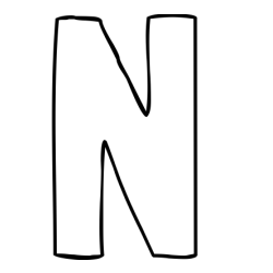 N Coloring Page