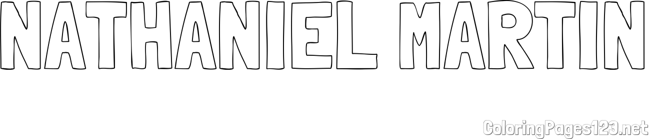 NATHANIEL MARTIN Coloring Page