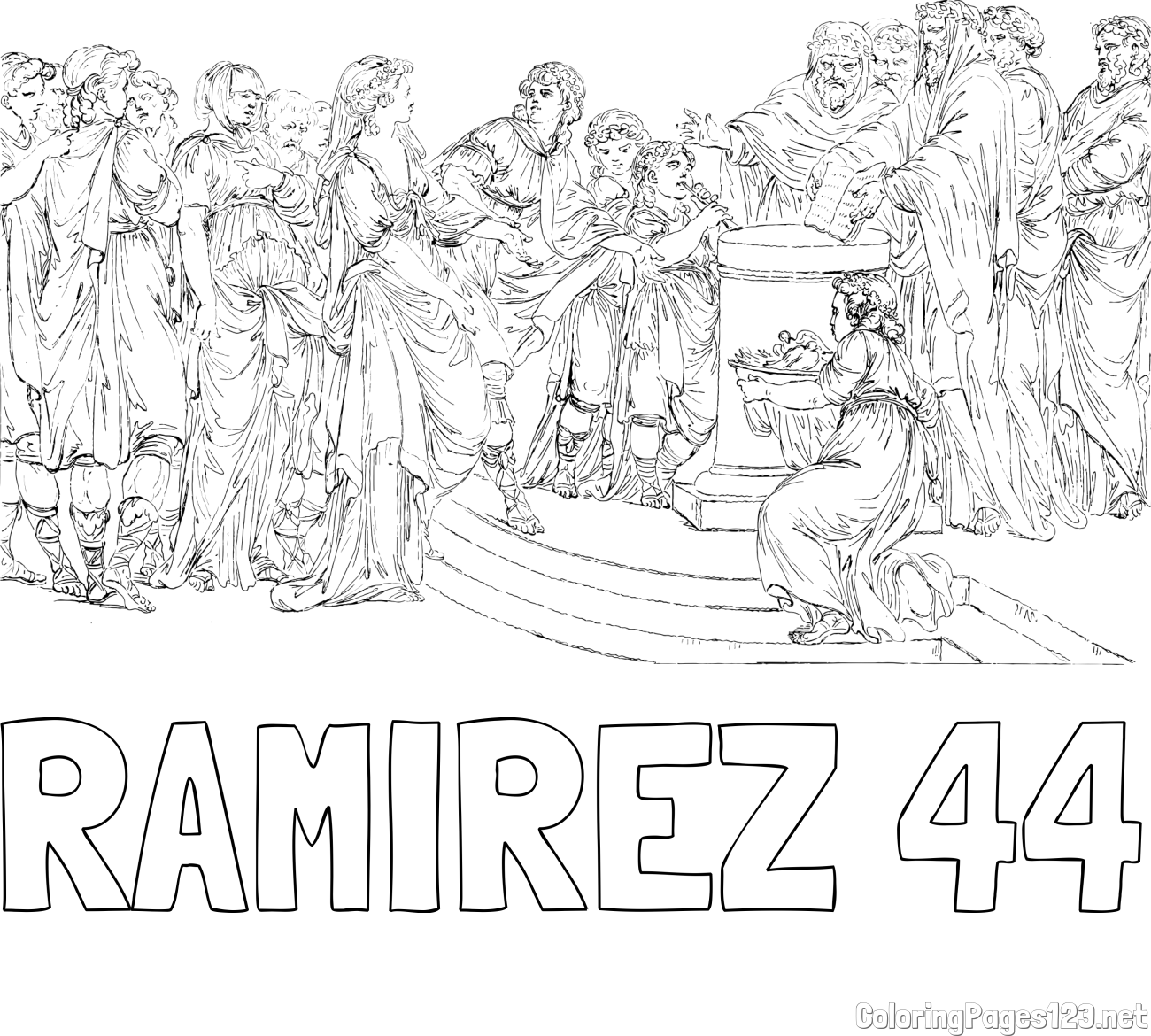 RAMIREZ 44 Coloring Page and Adult Coloring Page of People