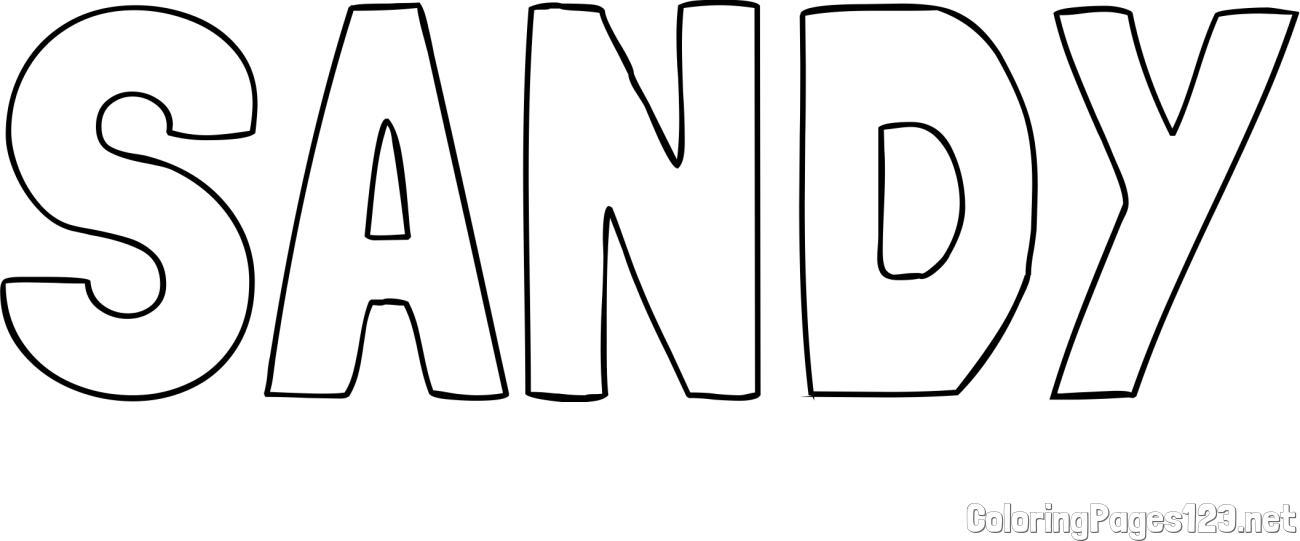 SANDY Coloring Page