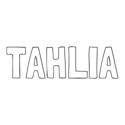 Online Created Coloring Page - TAHLIA Coloring Page