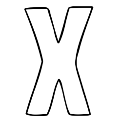 Online Created Coloring Page - X Coloring Page