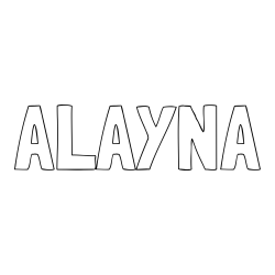 ALAYNA Coloring Page
