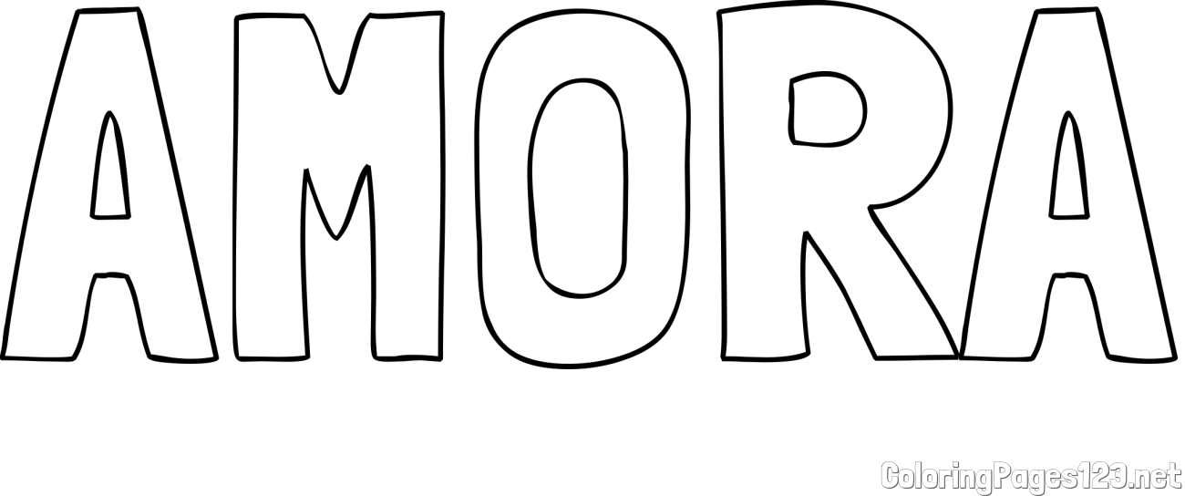 AMORA Coloring Page