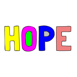 COLORED COLORING - HOPE Coloring Page