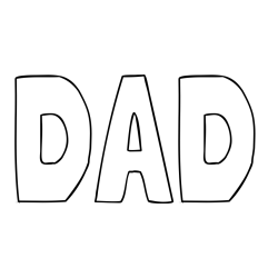 DAD Coloring Page