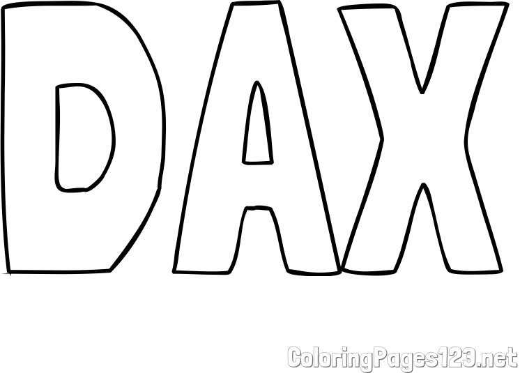 DAX Coloring Page