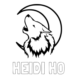 Online Created Coloring Page - HEIDI HO Coloring Page and Howling Wolf Coloring Page
