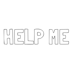 HELP ME Coloring Page