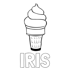 Online Created Coloring Page - IRIS Coloring Page and Ice Cream Coloring Page