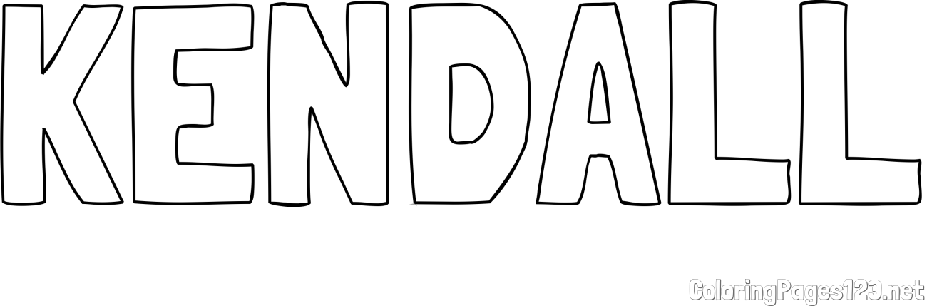 KENDALL Coloring Page