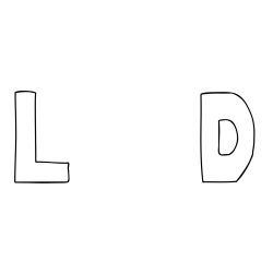 Online Created Coloring Page - L     D Coloring Page