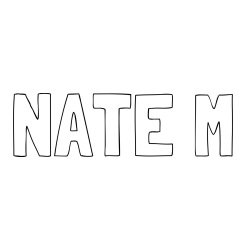 NATE M Coloring Page