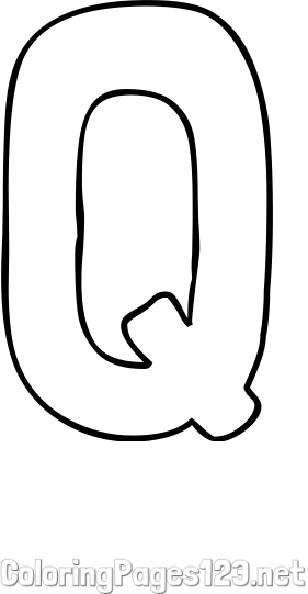 Q Coloring Page
