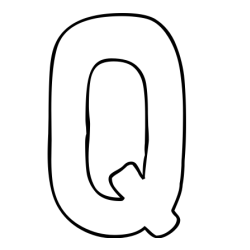 Q Coloring Page