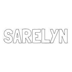 SARELYN Coloring Page