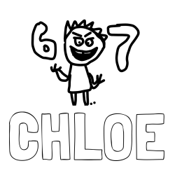 Online Created Coloring Page - CHLOE Coloring Page and 676767676767676767676767