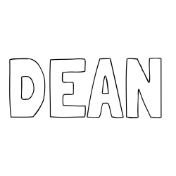 DEAN Coloring Page