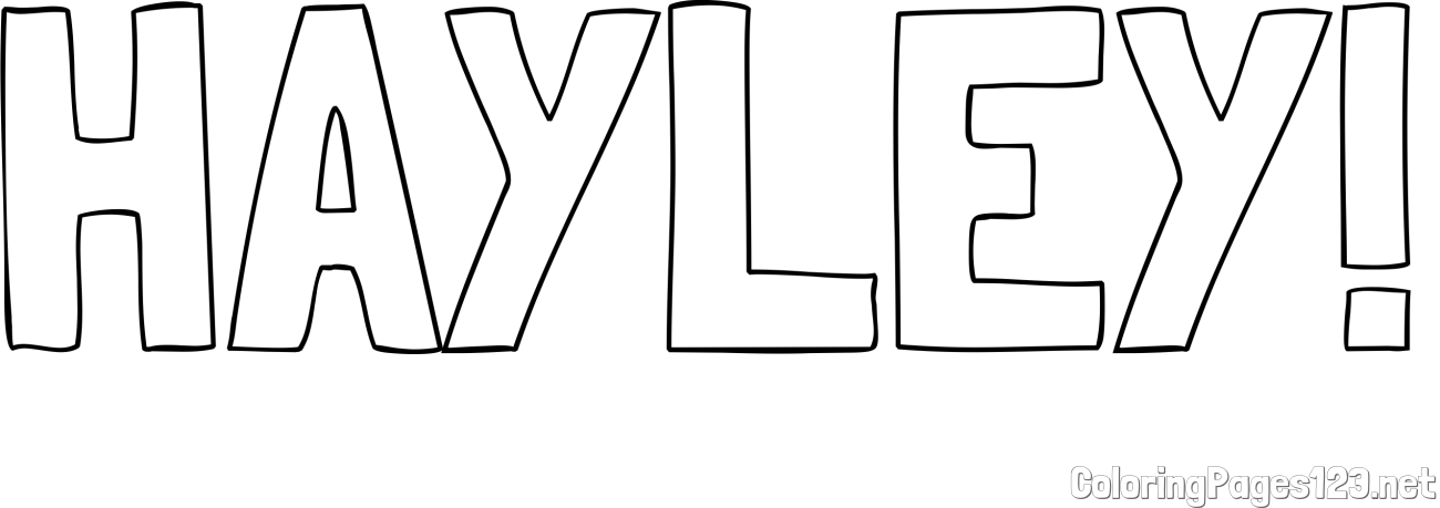 HAYLEY! Coloring Page