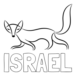 ISRAEL Coloring Page and Artistically Depicted Fox Coloring Page