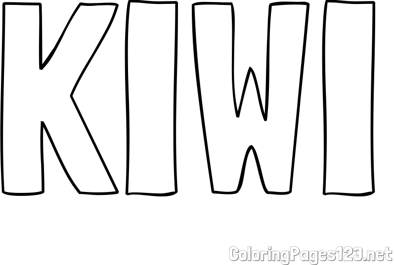 KIWI Coloring Page