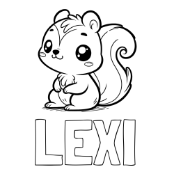 LEXI Coloring Page and Coloring Page of Cute Squirtle