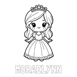 MORAELYNN Coloring Page and Coloring Page of a Cute Princess
