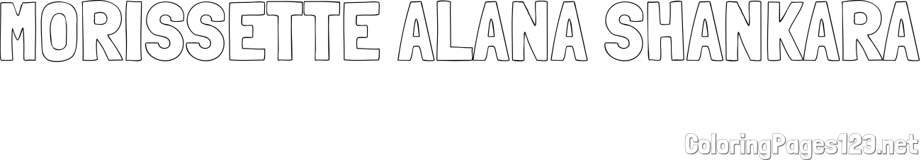 MORISSETTE ALANA SHANKARA Coloring Page