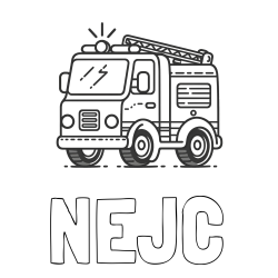 Online Created Coloring Page - NEJC Coloring Page and Easy Coloring Page of a Fire Truck