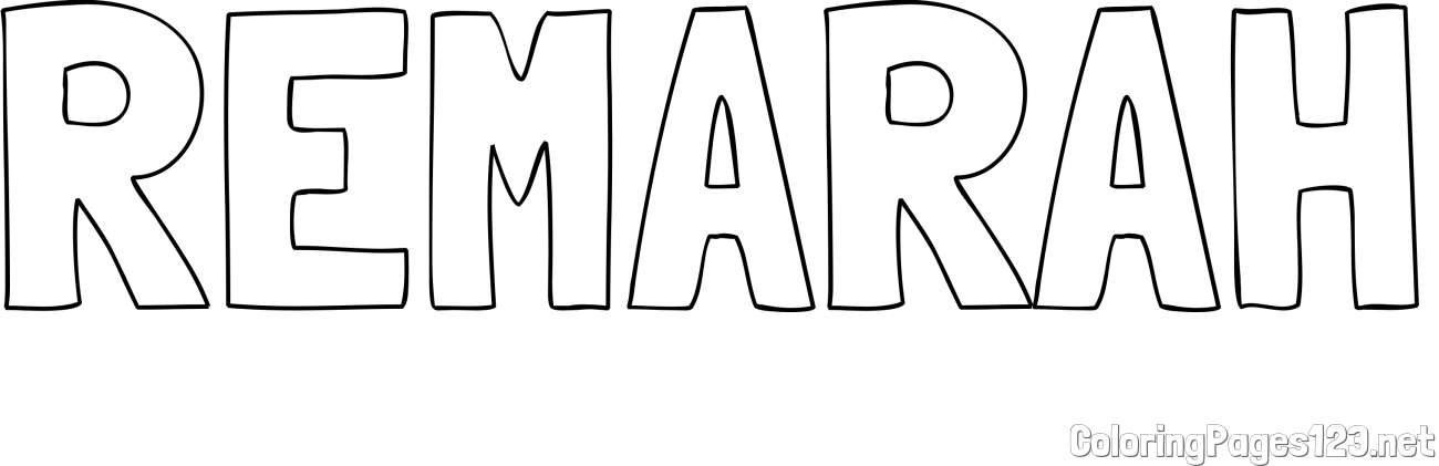 REMARAH Coloring Page