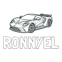 RONNYEL Coloring Page and Coloring Page of a Fast Sport's Car