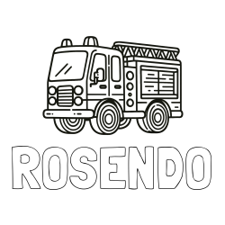 ROSENDO Coloring Page and Coloring page of a fire truck