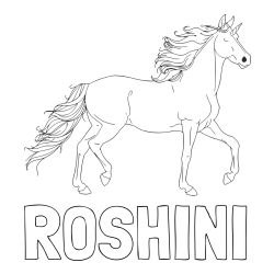 Online Created Coloring Page - ROSHINI Coloring Page and Beautiful Unicorn Coloring Page