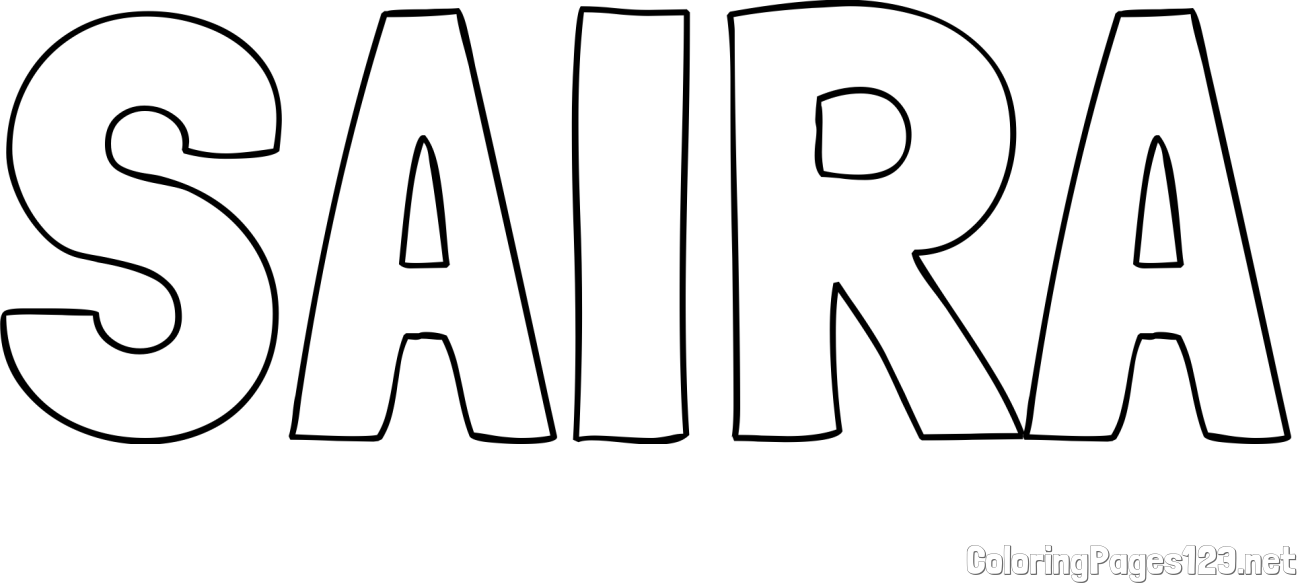 SAIRA Coloring Page