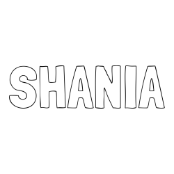 SHANIA Coloring Page