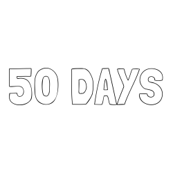 Online Created Coloring Page - 50 DAYS Coloring Page