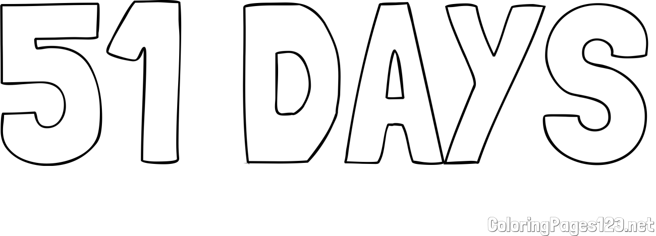 51 DAYS Coloring Page