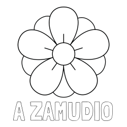 Online Created Coloring Page - A ZAMUDIO Coloring Page and Flower Without Stem Coloring Page