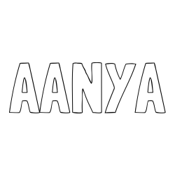 Online Created Coloring Page - AANYA Coloring Page